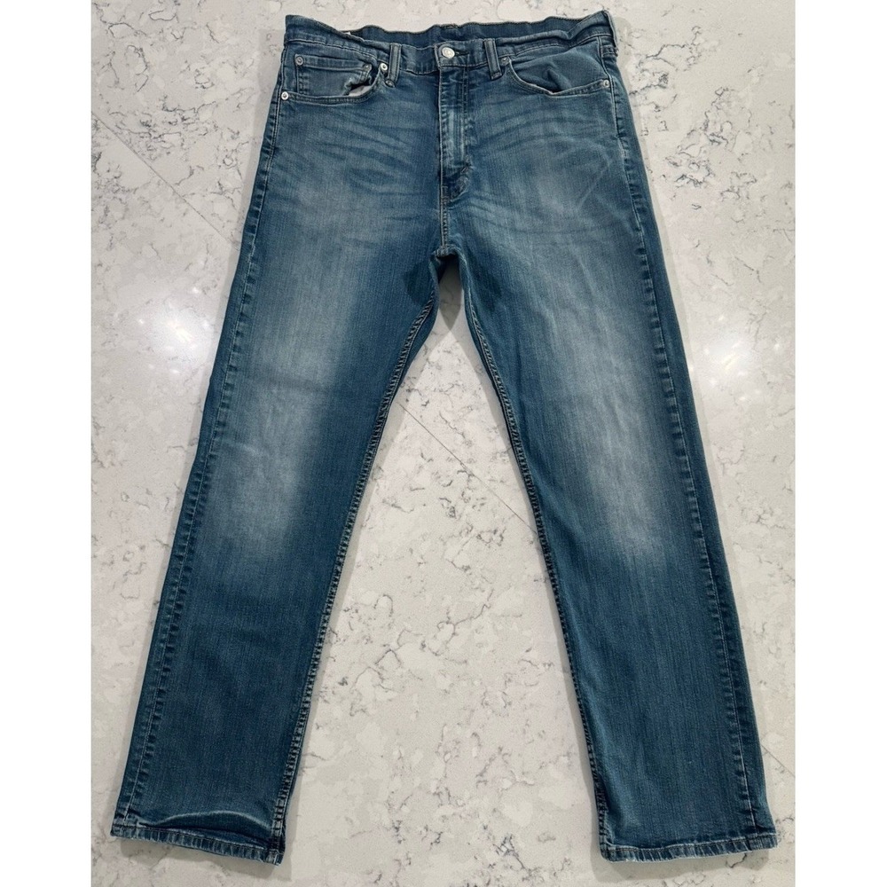 Levi's 505 Jeans Mens 36x32 Blue Medium Wash Regular Fit Straight Leg Denim